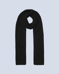 Bufanda Jordan con acabado enrollado - Negro - 100% cachemir 12Gg - Mixto
