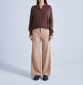 Absolut Cashmere - Karena Long-Sleeve Polo - Chocolate - Women