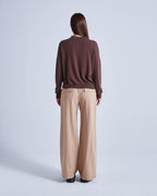 Absolut Cashmere - Karena Long-Sleeve Polo - Chocolate - Women