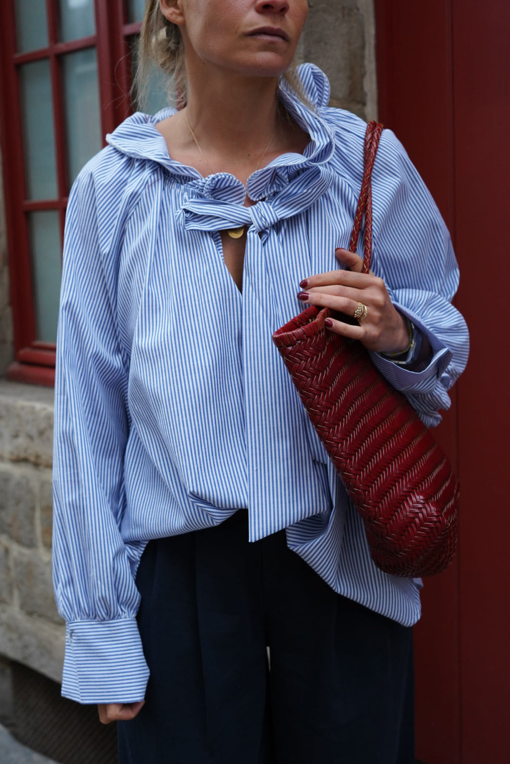 Blouse Madeleine Rayure Marine/Blanc