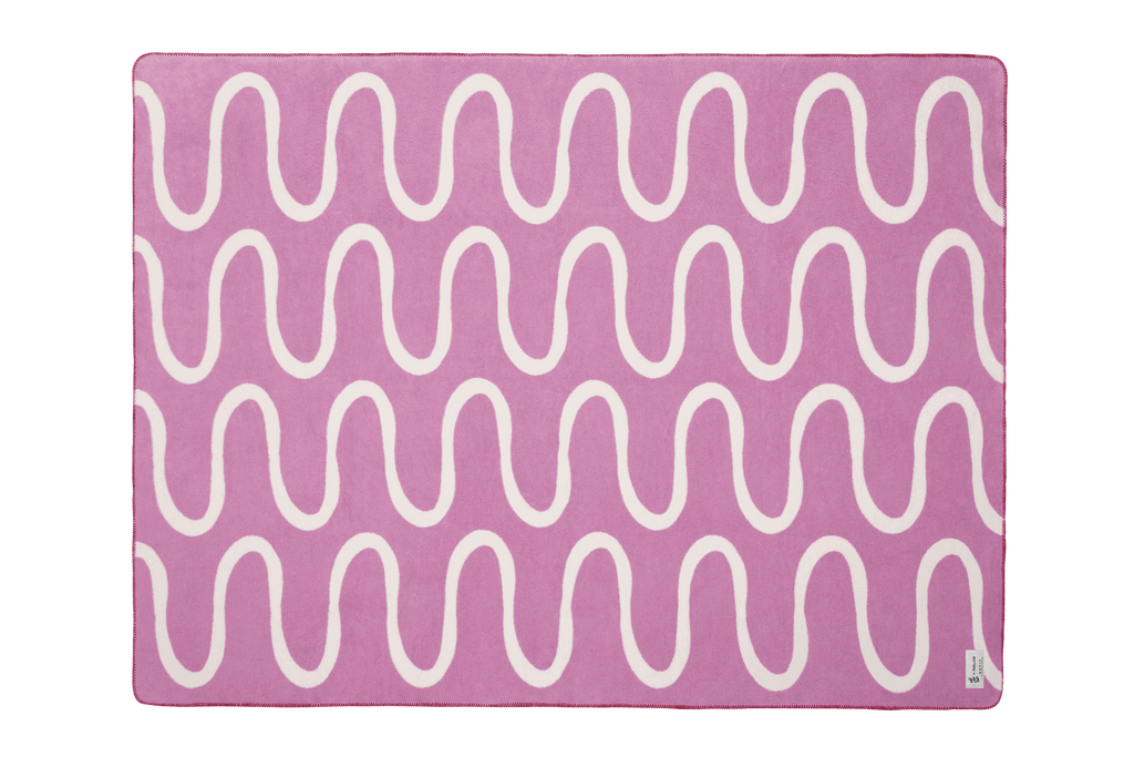 Swirl Throw - Lilac Fluff & Cream Beige