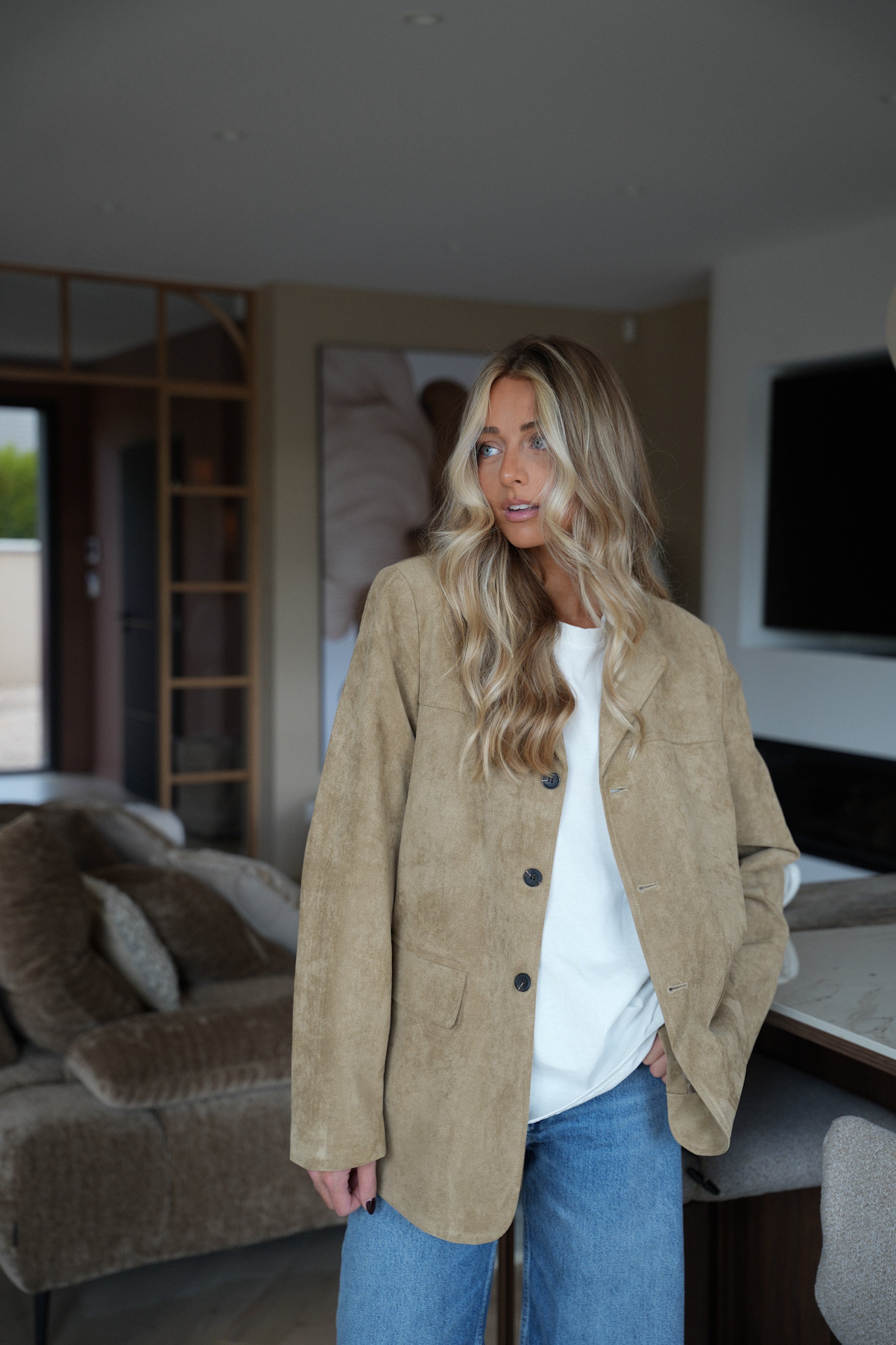 Blazer Suédé Trecy - Beige