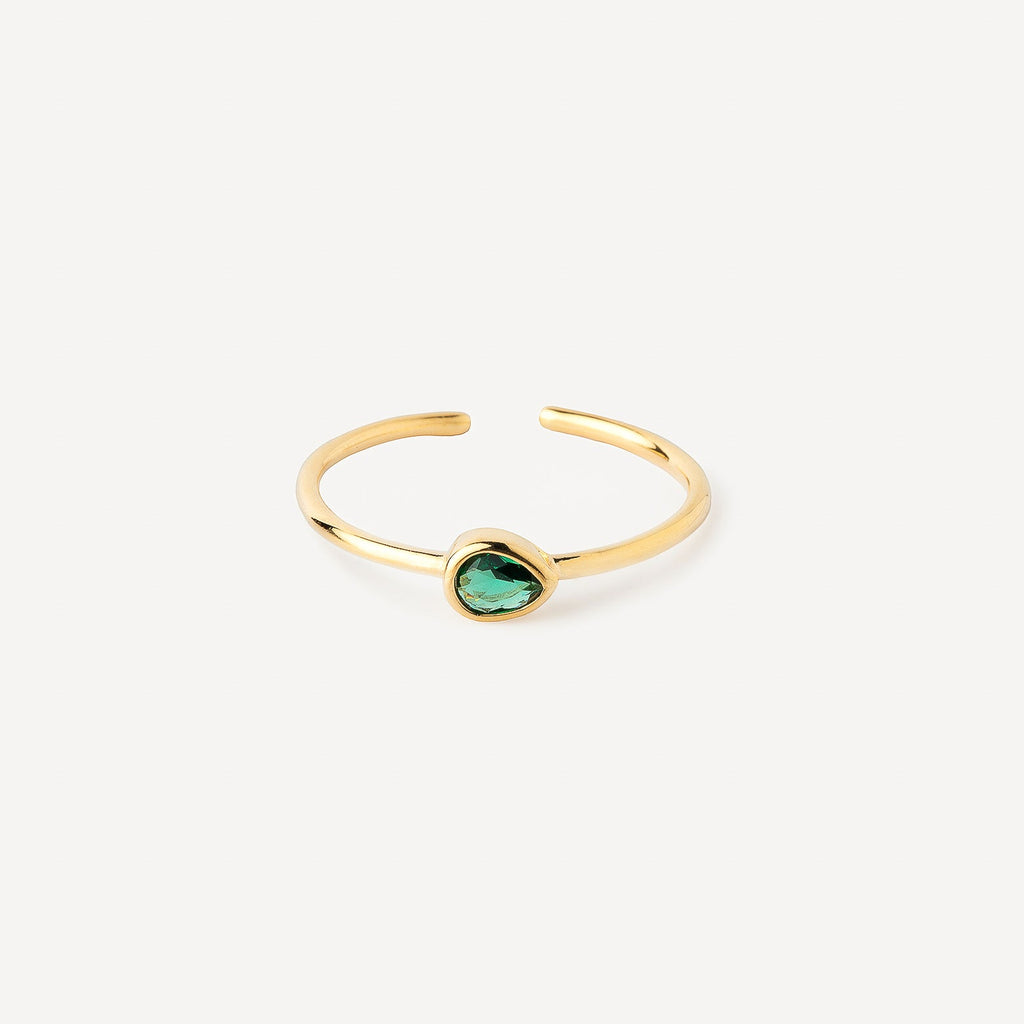 Bague Goutte Verte
