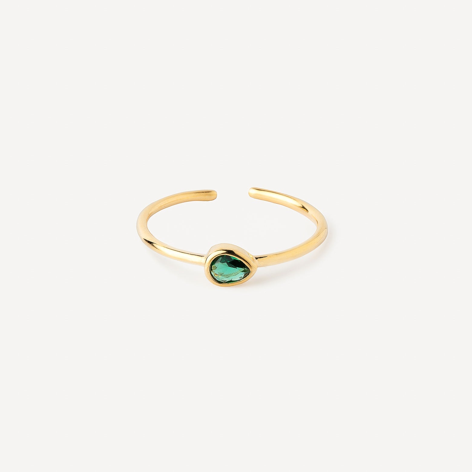 Bague Goutte Verte