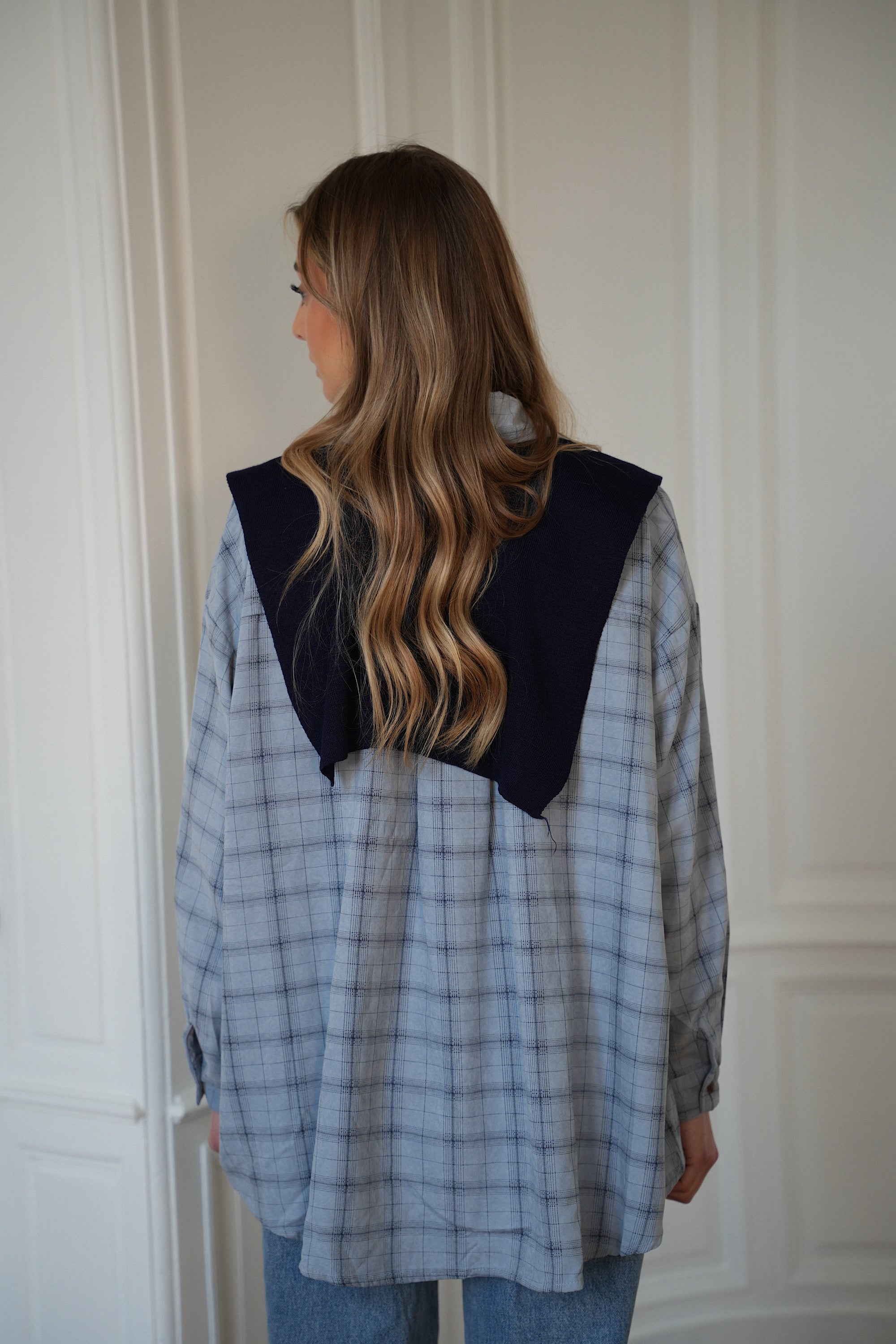 Ensemble Chemise/Pull Brittany - Bleu