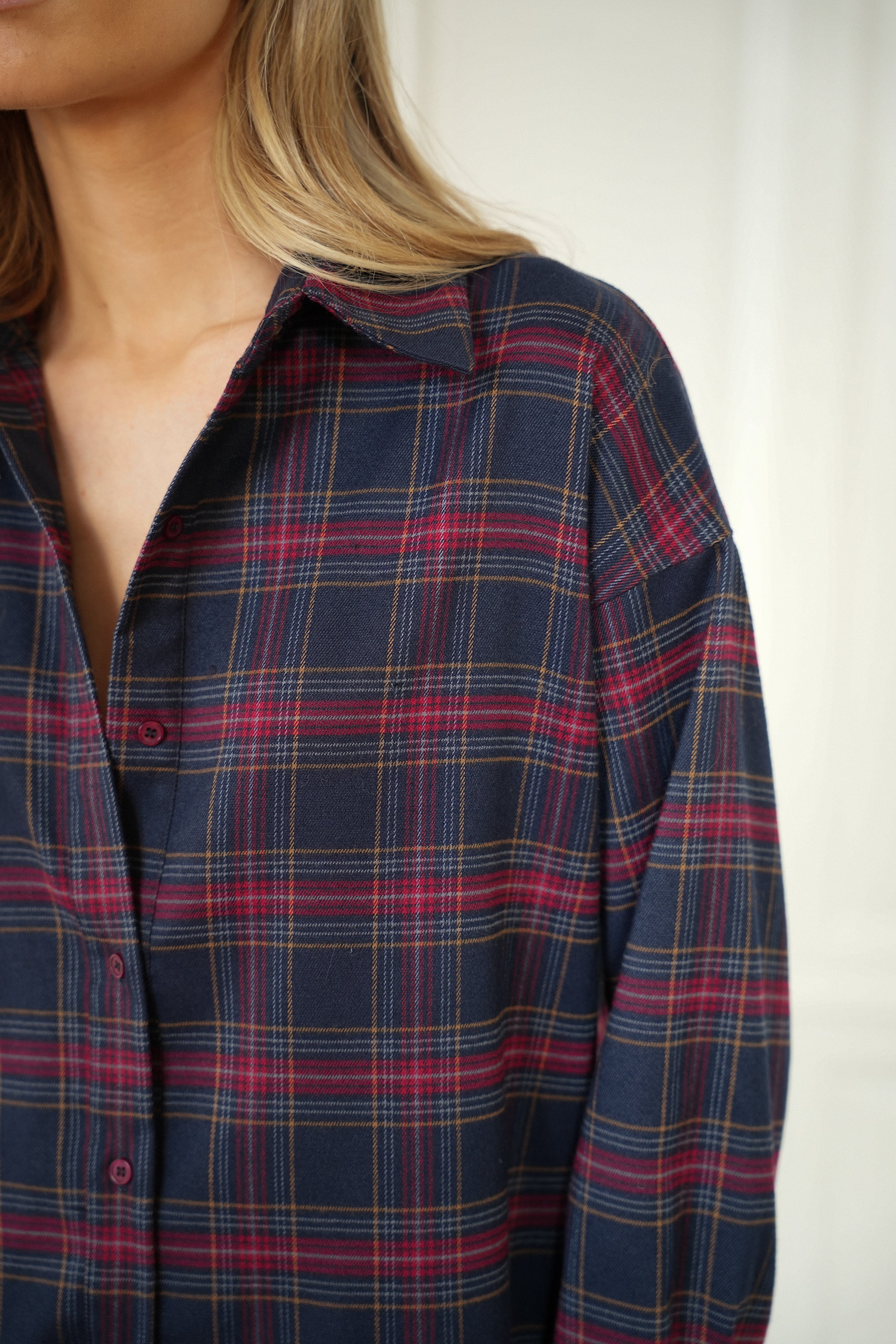 Chemise À Carreaux Amanda - Bordeaux
