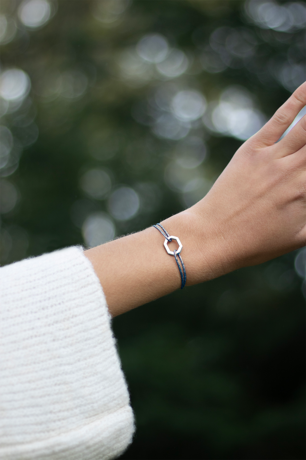 Bracelet Vertex - Argenté Pailleté