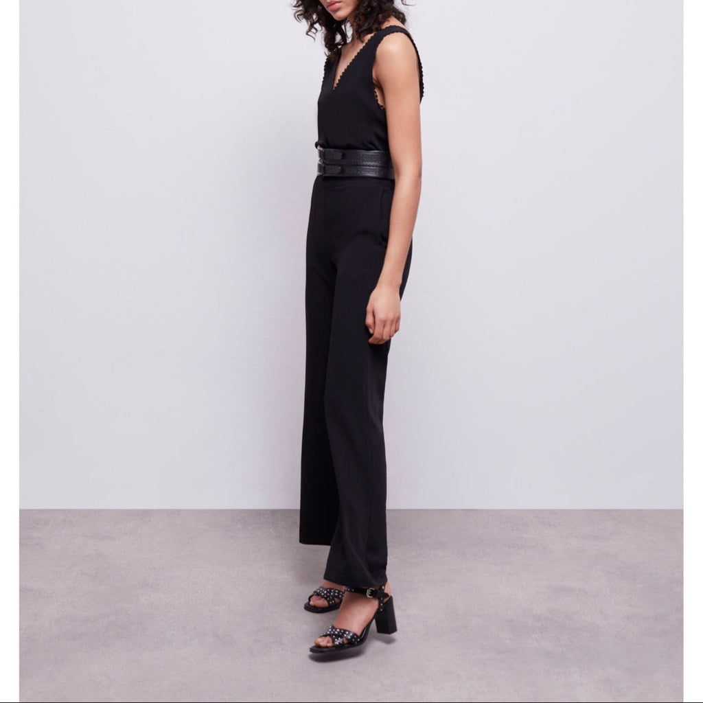 The Kooples - Ceinture En Cuir - Noir - Femme