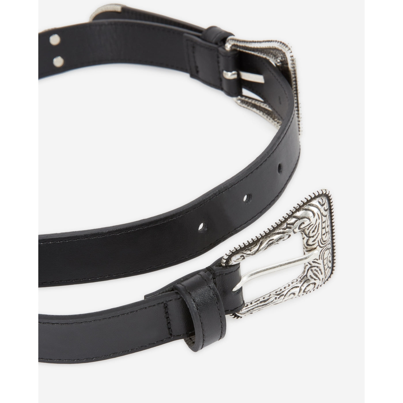 The Kooples - Ceinture En Cuir De Veau - Noir - Femme