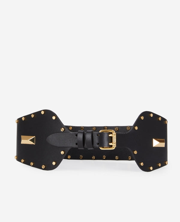 The Kooples - Ceinture En Cuir - Noir - Femme