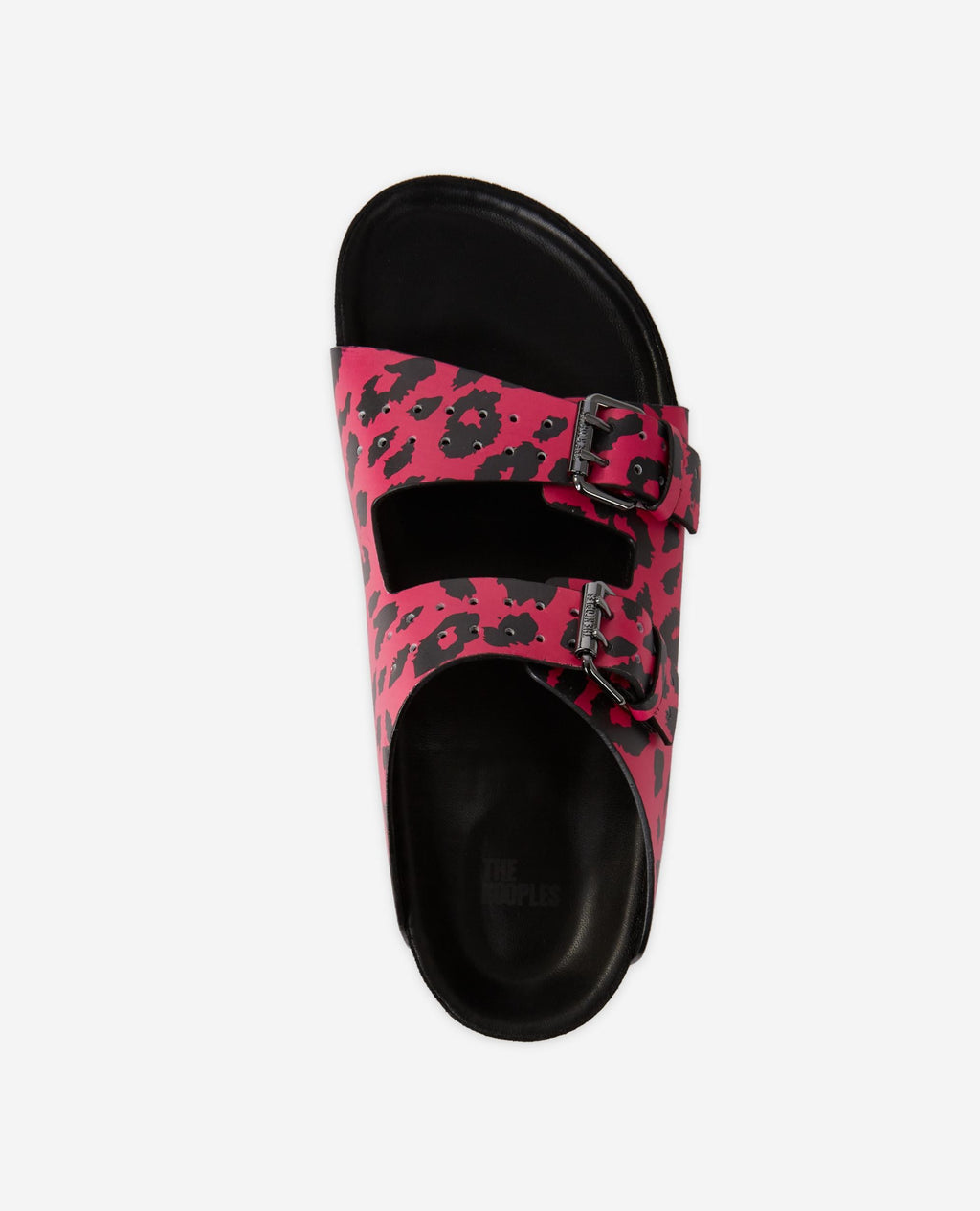 The Kooples - Mules En Cuir - Rose Et Noir - Femme