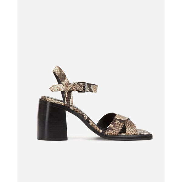 The Kooples - Heeled Sandals in Calfskin Leather - Beige - Women