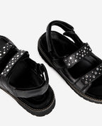 The Kooples - Sandales En Cuir De Chèvre - Noir - Femme