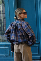 Chemise Elisabeth Carreaux Marine