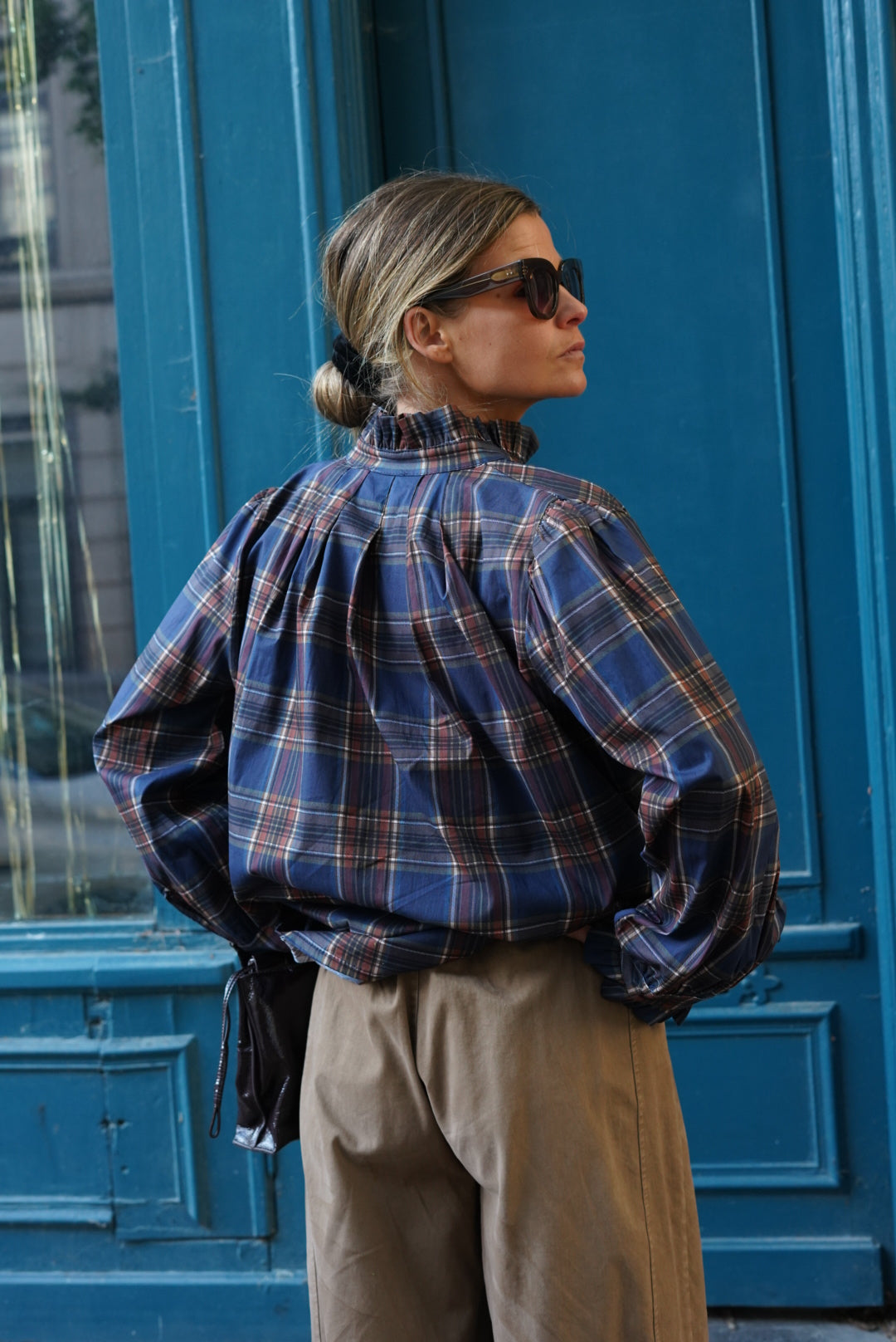 Chemise Elisabeth Carreaux Marine