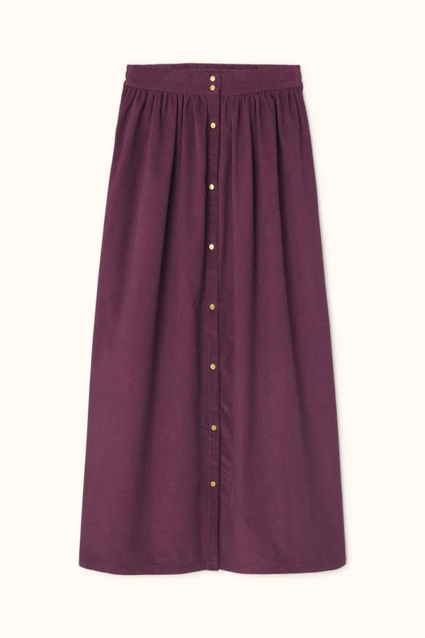 Jupe Neela - Velours Fin Aubergine