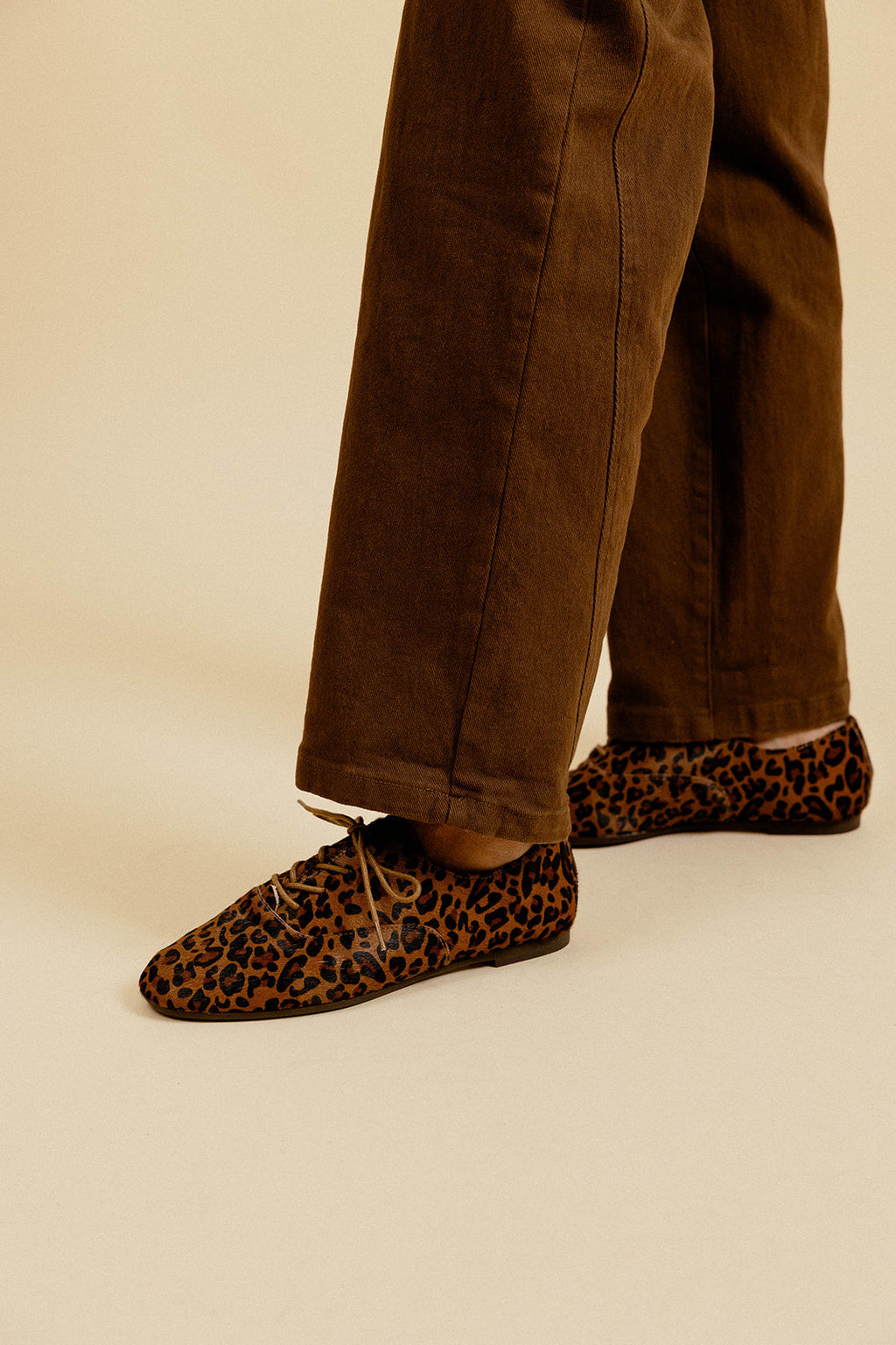Derbies Soline - Léopard Marron