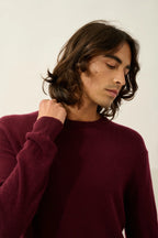 Round Neck Jumper - Aiglière - Blackberry