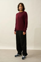 Round Neck Jumper - Aiglière - Blackberry