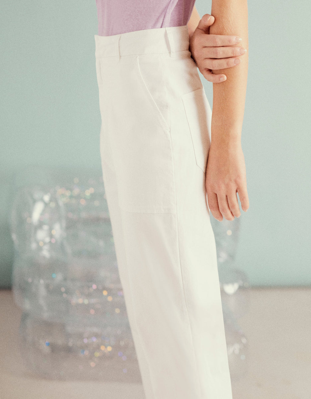 Pantalon Cargo Aimy - White - Femme