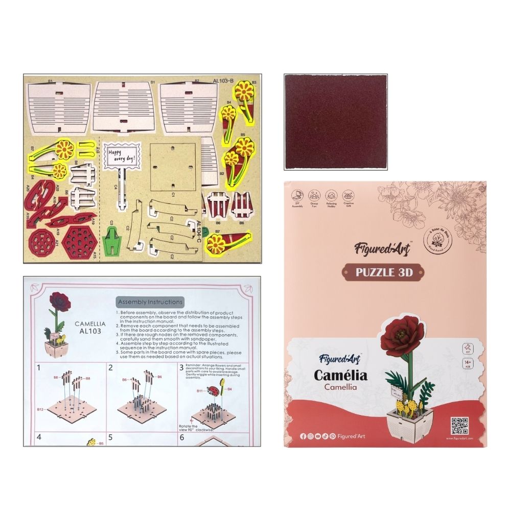 3D Puzzle - Camellia