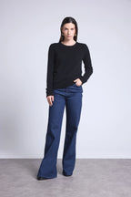 Pull Col Rond Alba - Noir - Femme