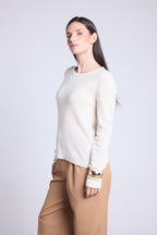 Jersey Cuello Redondo Alba - Blanco - Mujer