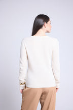 Jersey Cuello Redondo Alba - Blanco - Mujer