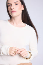 Jersey Cuello Redondo Alba - Blanco - Mujer