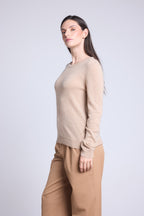 Pull Col Rond Alba - Beige Creme - Femme