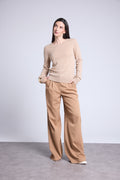 Pull Col Rond Alba - Beige Creme - Femme