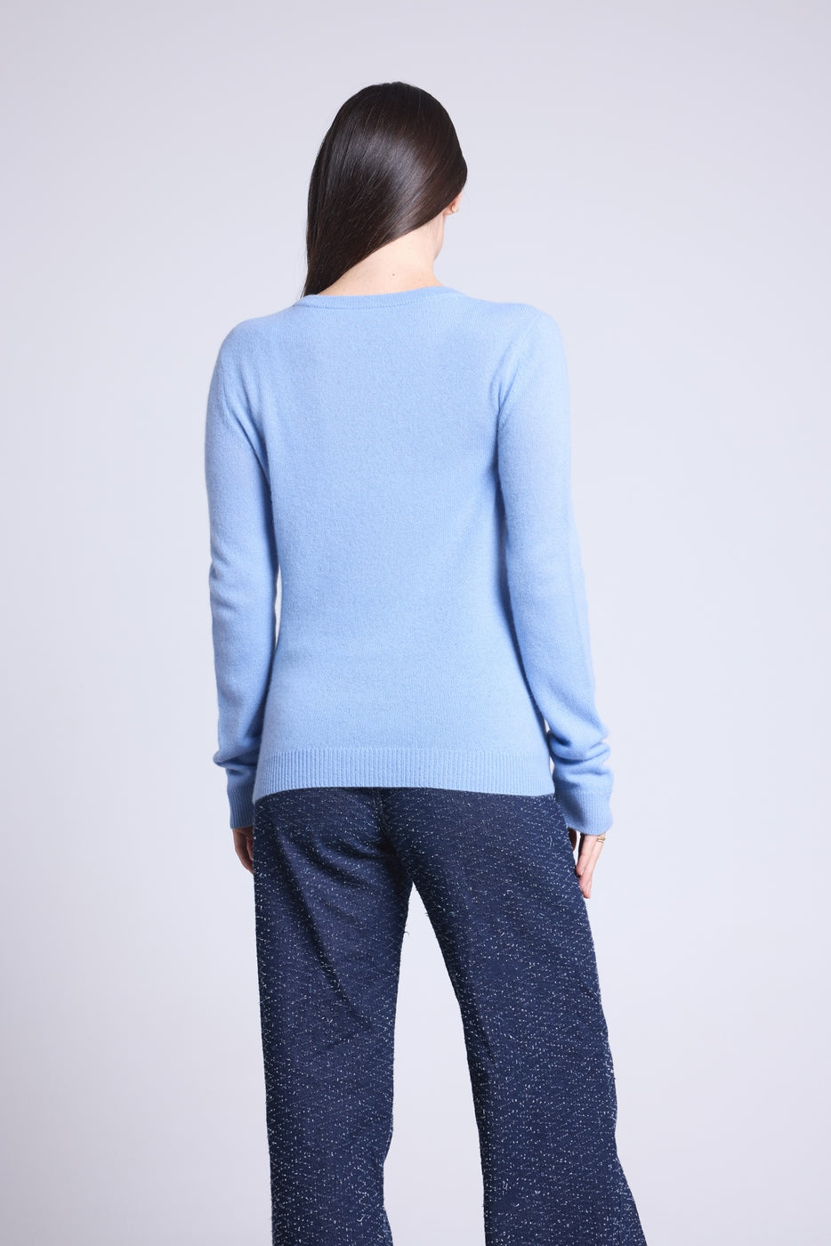 Pull Col Rond Alba - Bleu Ciel - Femme
