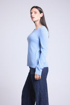 Pull Col Rond Alba - Bleu Ciel - Femme