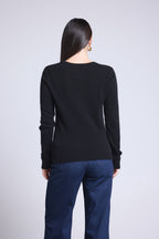 Pull Col Rond Alba - Noir - Femme