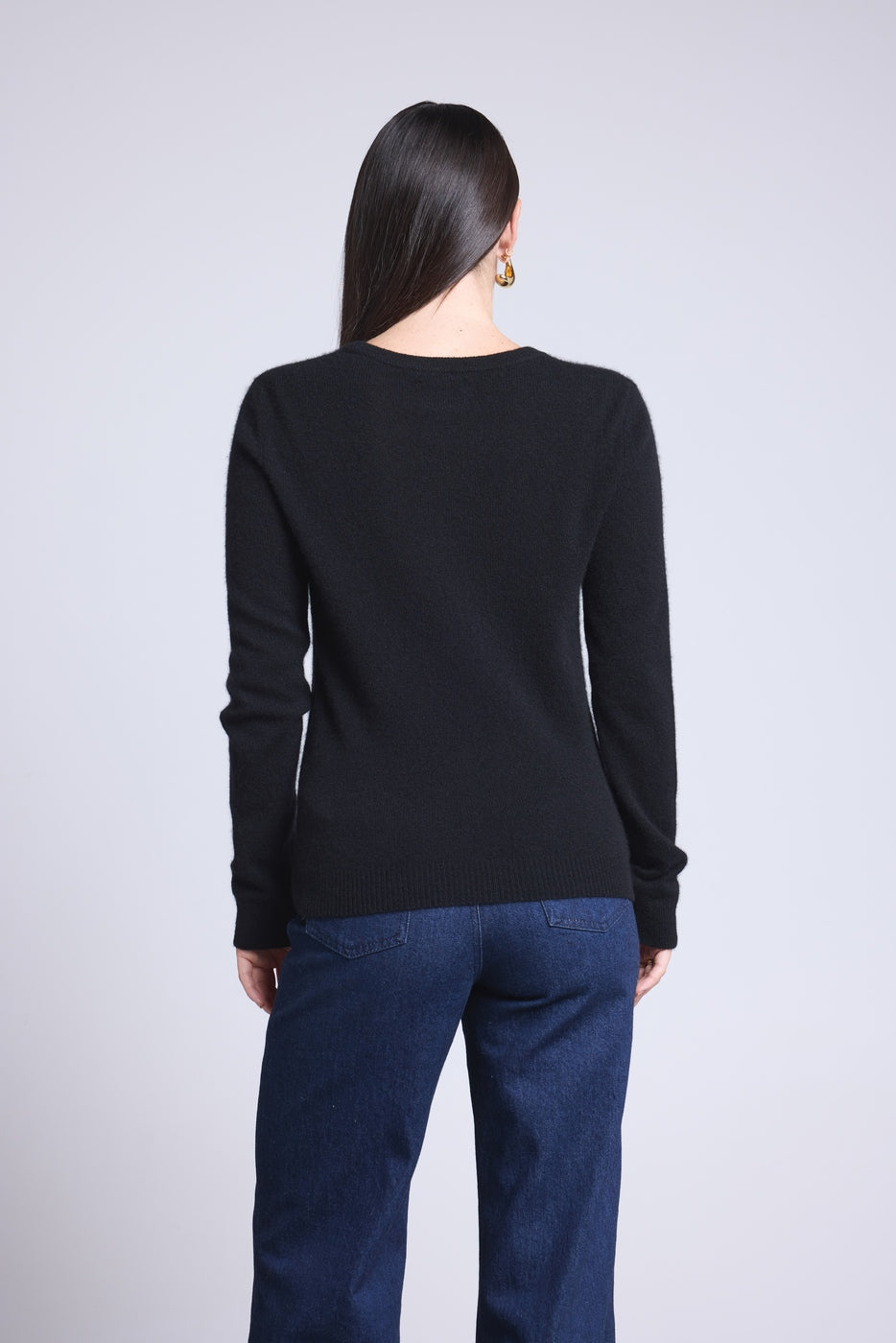 Pull Col Rond Alba - Noir - Femme