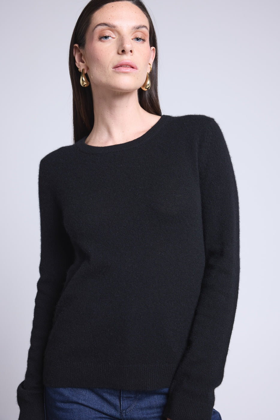 Pull Col Rond Alba - Noir - Femme