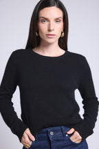 Pull Col Rond Alba - Noir - Femme