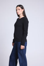Pull Col Rond Alba - Noir - Femme