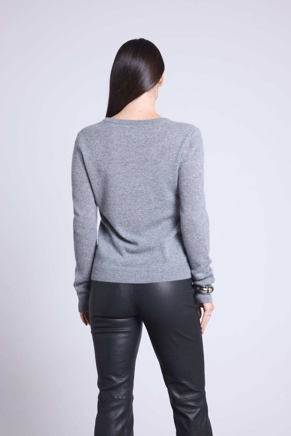 Jersey de cuello redondo Alba - Gris oscuro - Mujer