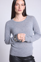 Jersey de cuello redondo Alba - Gris oscuro - Mujer