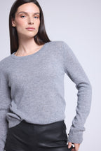 Jersey de cuello redondo Alba - Gris oscuro - Mujer
