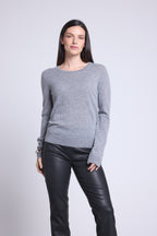 Jersey de cuello redondo Alba - Gris oscuro - Mujer