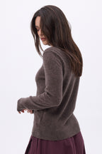 Pull Col Rond Alba - Marron Chine - Femme