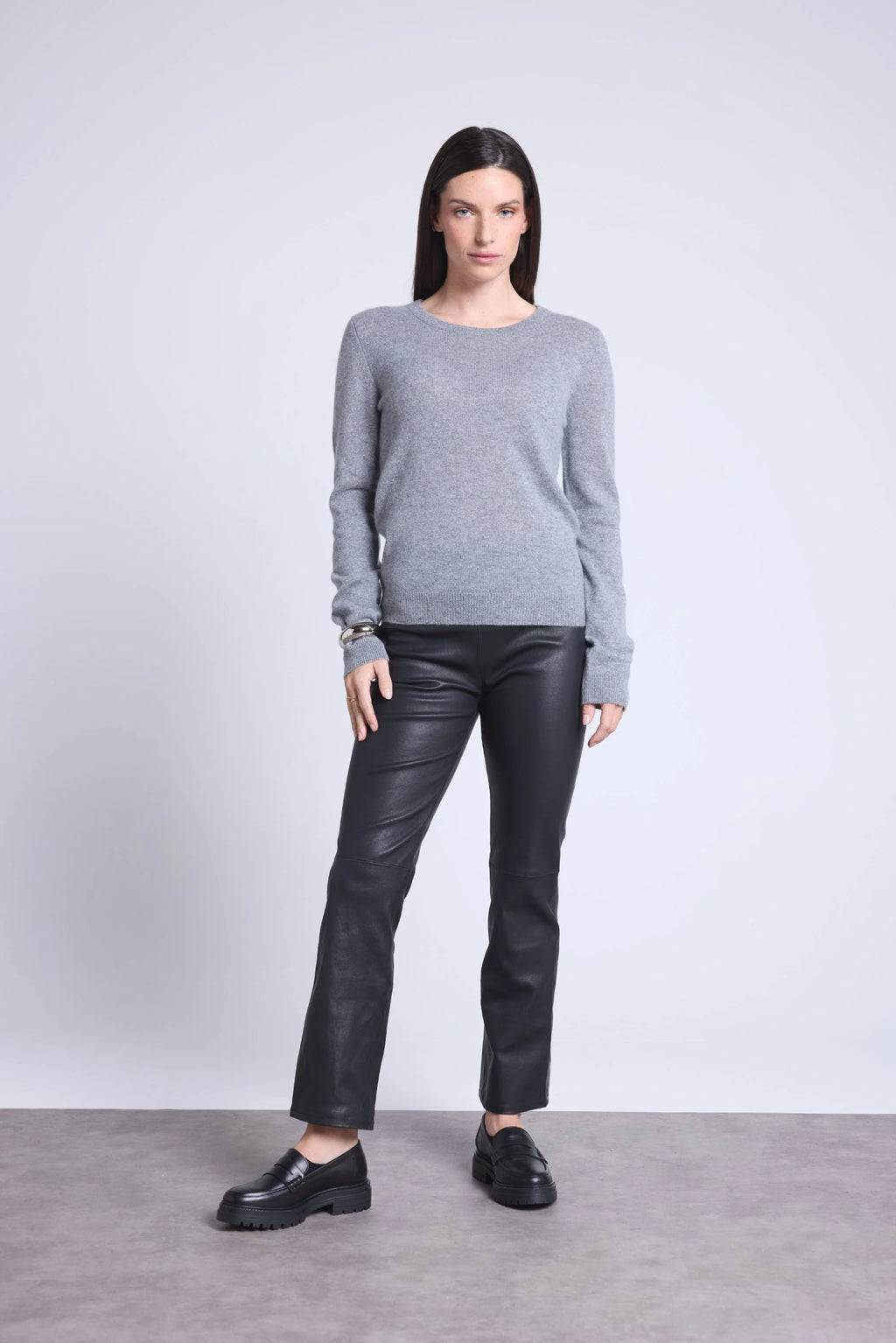 Jersey de cuello redondo Alba - Gris oscuro - Mujer