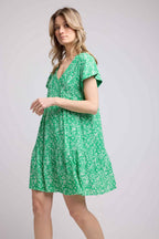 Short Dress Short Sleeves - Green