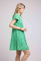 Short Dress Short Sleeves - Green