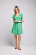 Short Dress Short Sleeves - Green