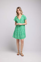 Short Dress Short Sleeves - Green