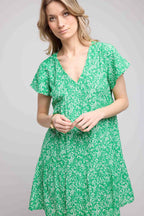 Short Dress Short Sleeves - Green