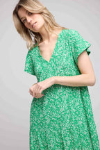 Short Dress Short Sleeves - Green